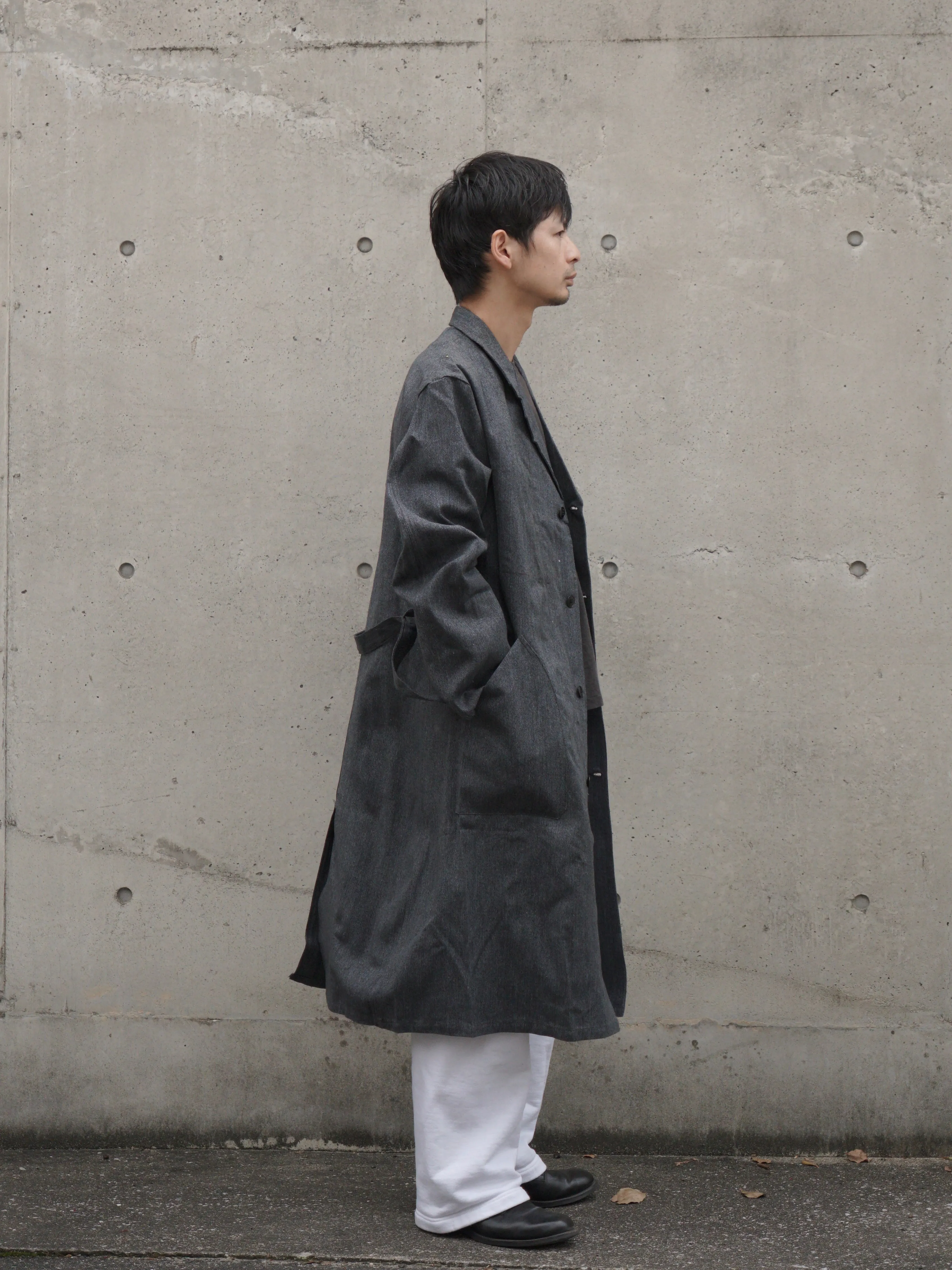 50-60s Black Chambray AtelierCoat "AU MOLINEL" DEAD STOCK
