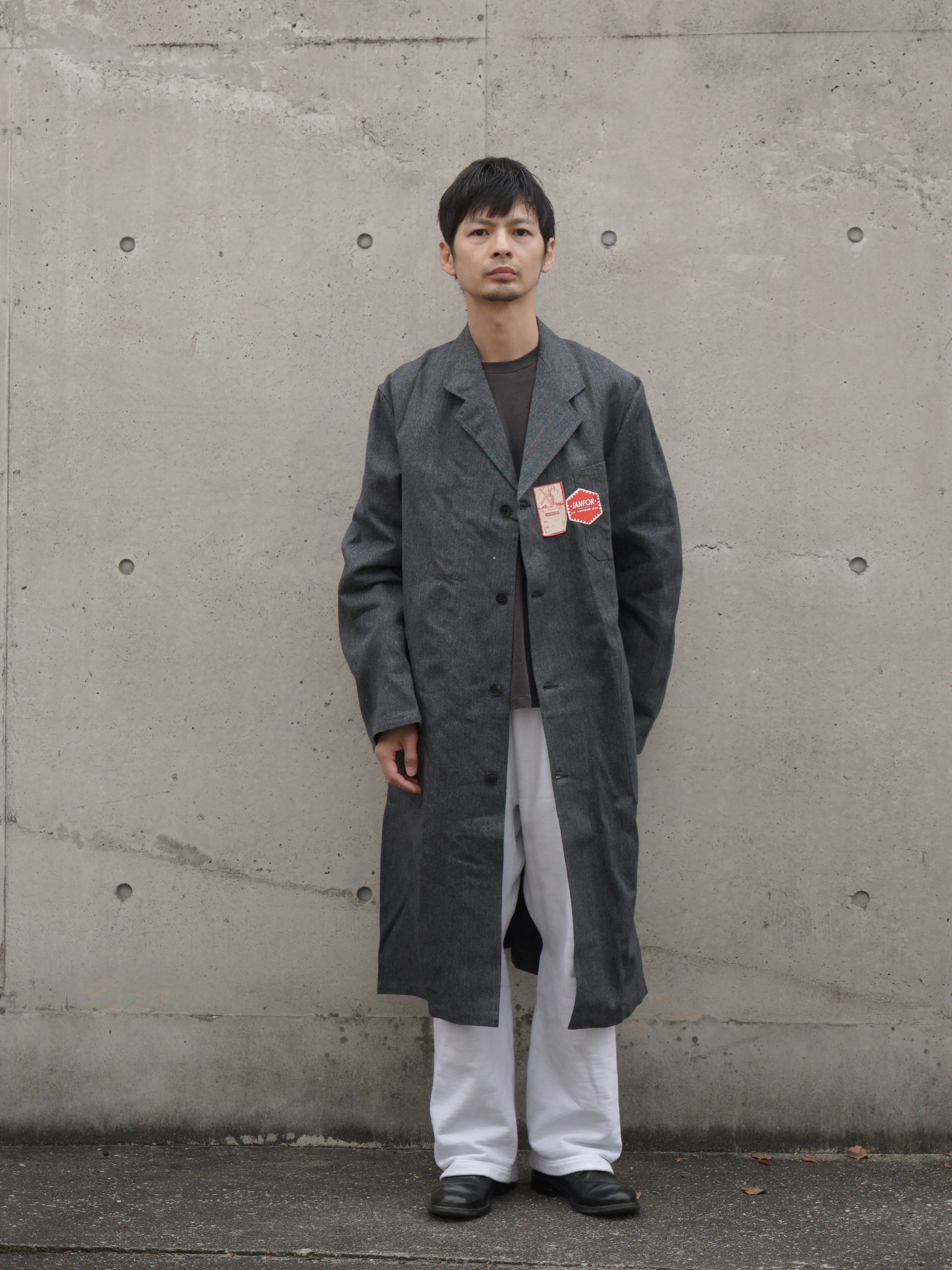 50-60s Black Chambray AtelierCoat "AU MOLINEL" DEAD STOCK
