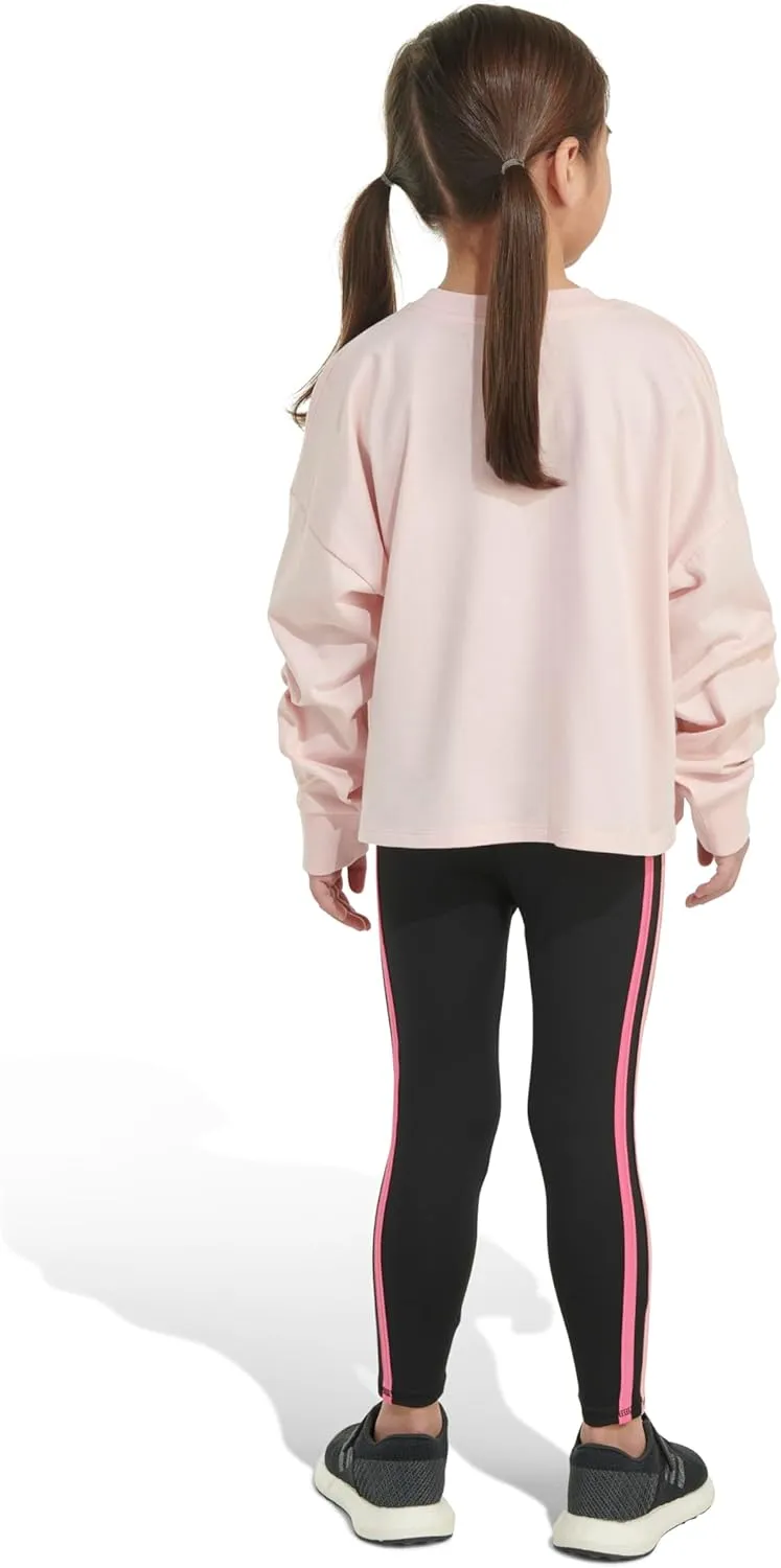 adidas Girls' Long Sleeve Waist Crew Tee T-Shirt