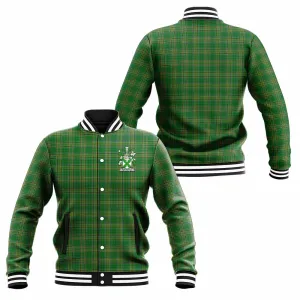 Ancketill Irish Clan Tartan Baseball Jacket with Coat of Arms