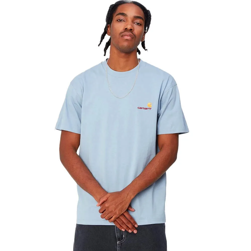 Carhartt WIP American Script Tee Frosted Blue