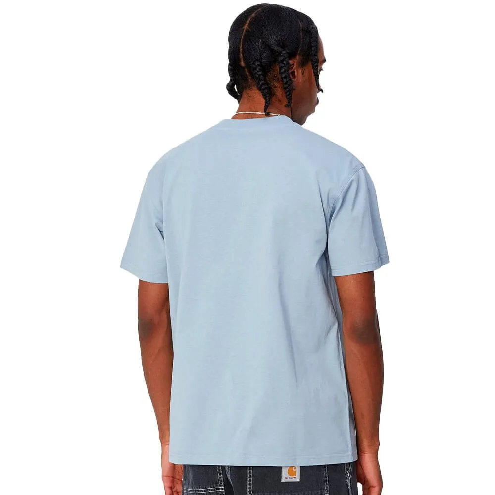 Carhartt WIP American Script Tee Frosted Blue