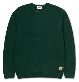 Carhartt WIP Anglistic Sweater – Dark Fir Heather