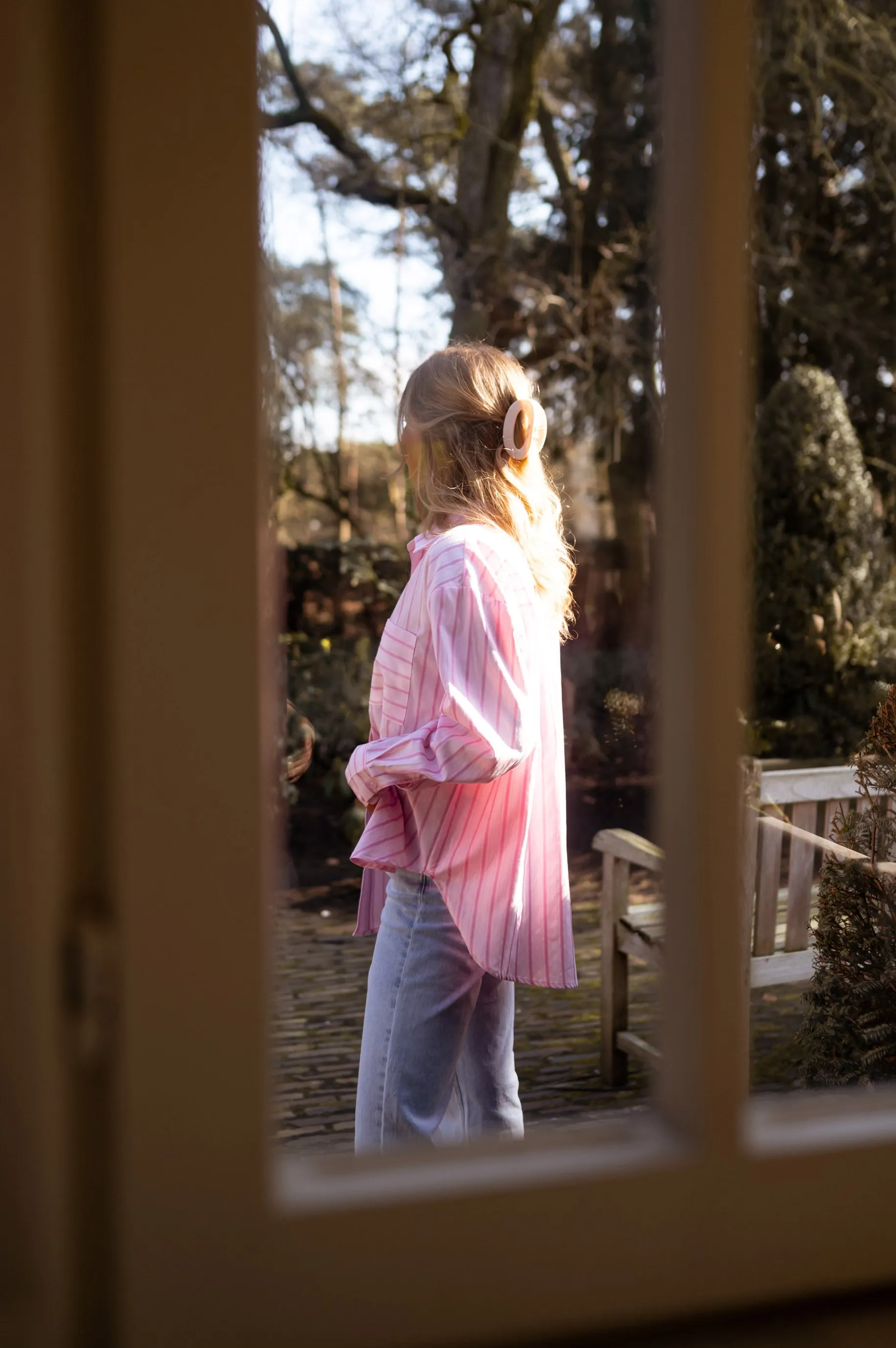 Chemise Tora - rose à lignes