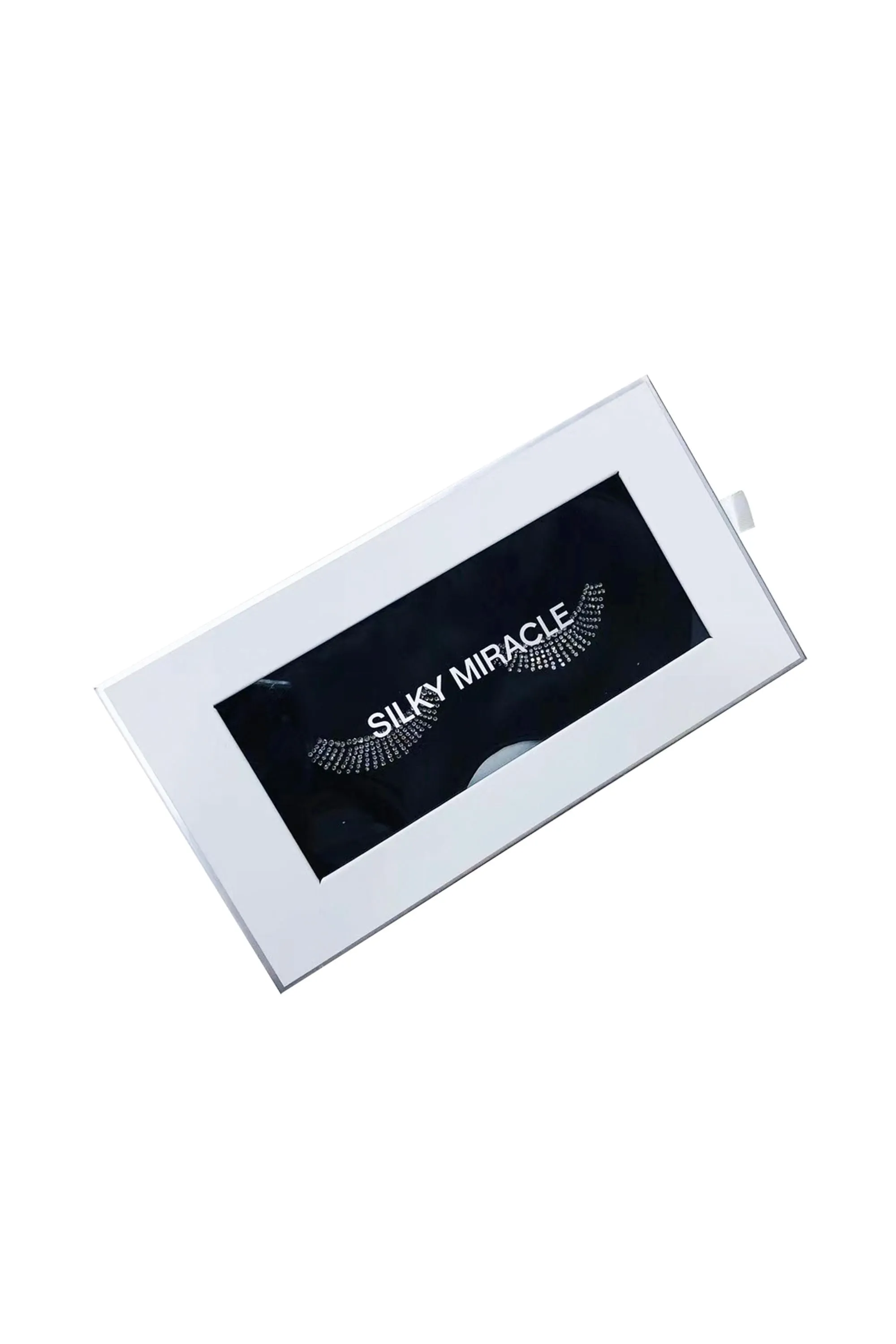 Crystal Embellished Black Silk Eye Mask