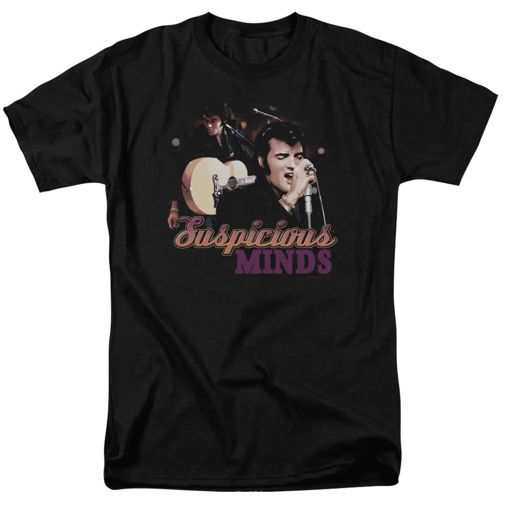 Elvis Presley Suspicious Minds Mens T Shirt Black