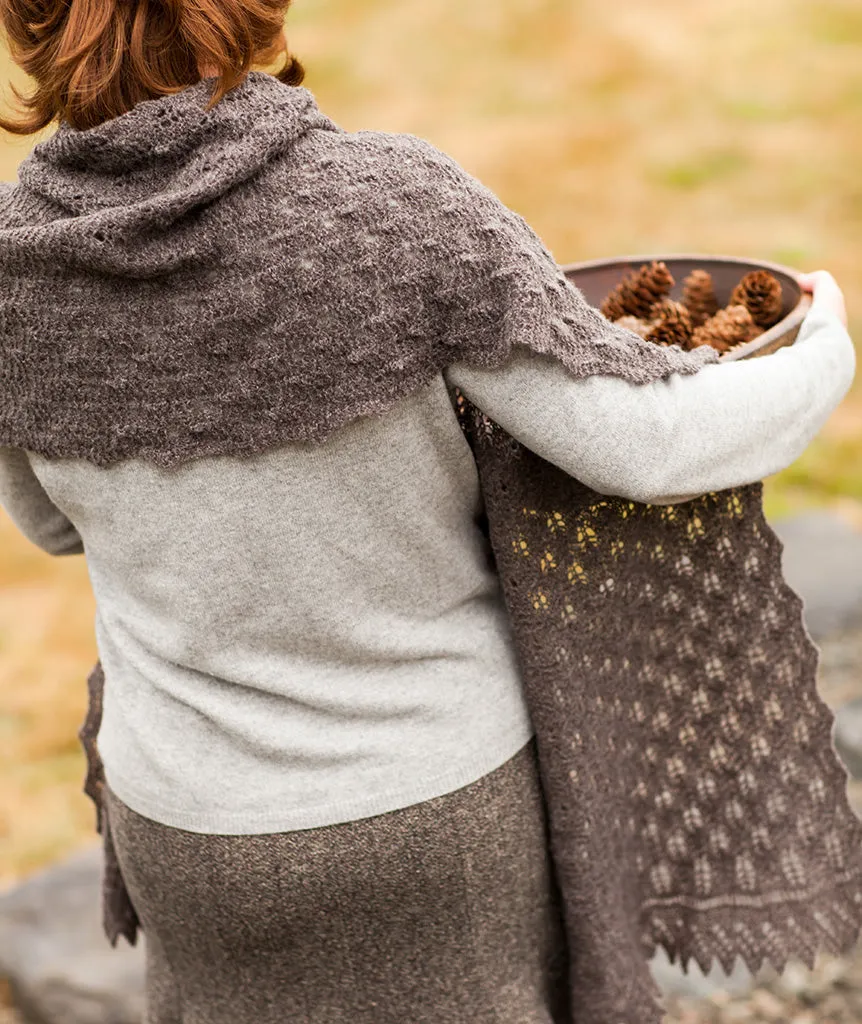 Fir Cone Lace Shawl Using Jamieson's Ultra
