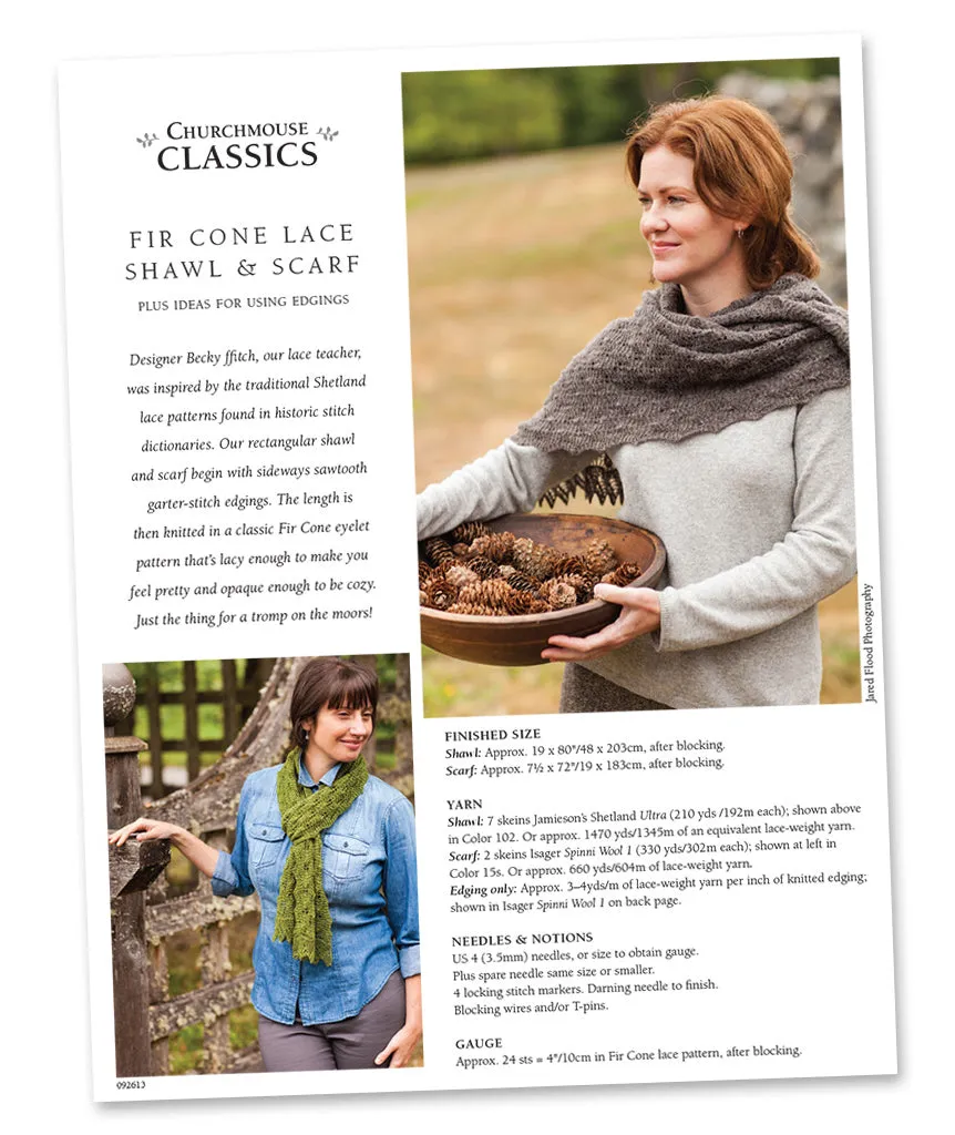 Fir Cone Lace Shawl Using Jamieson's Ultra