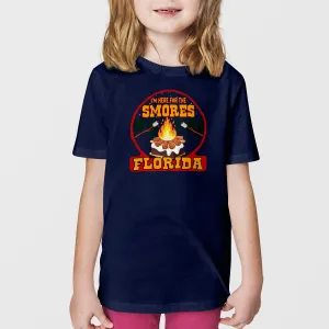 Florida Here For The S'mores T-Shirt, Youth Unisex XS-XL, Smores Campfire Fun, Camping, Travel