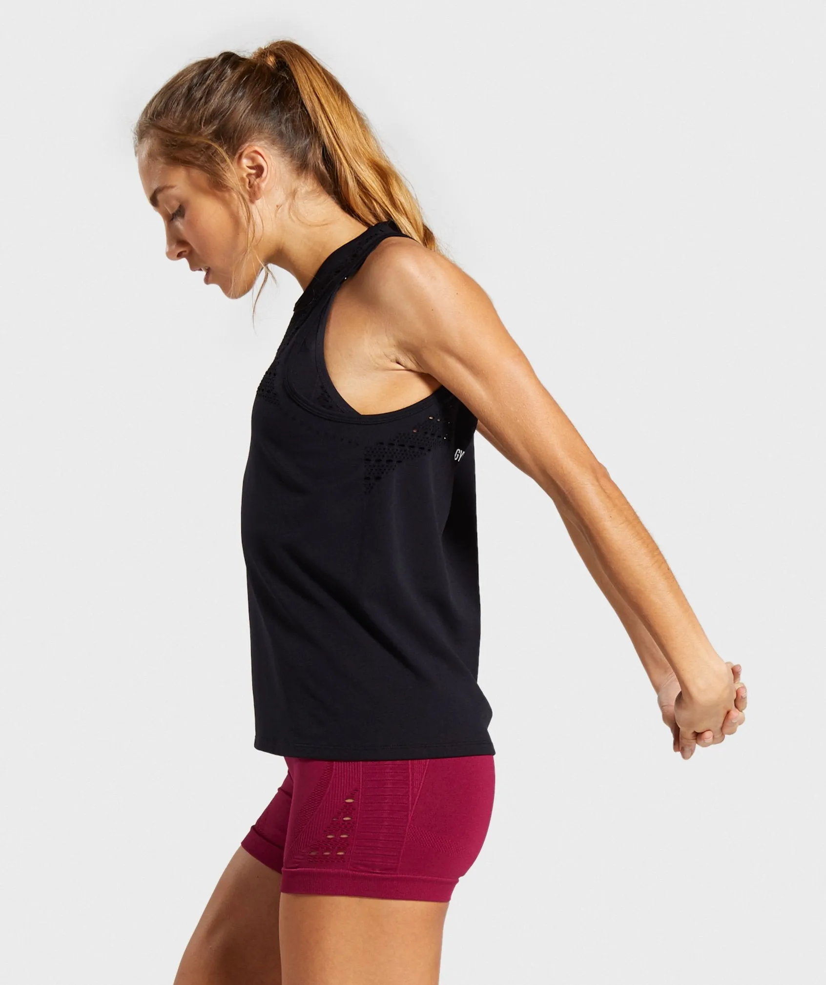 Gymshark Energy  Seamless Loose Vest - Black