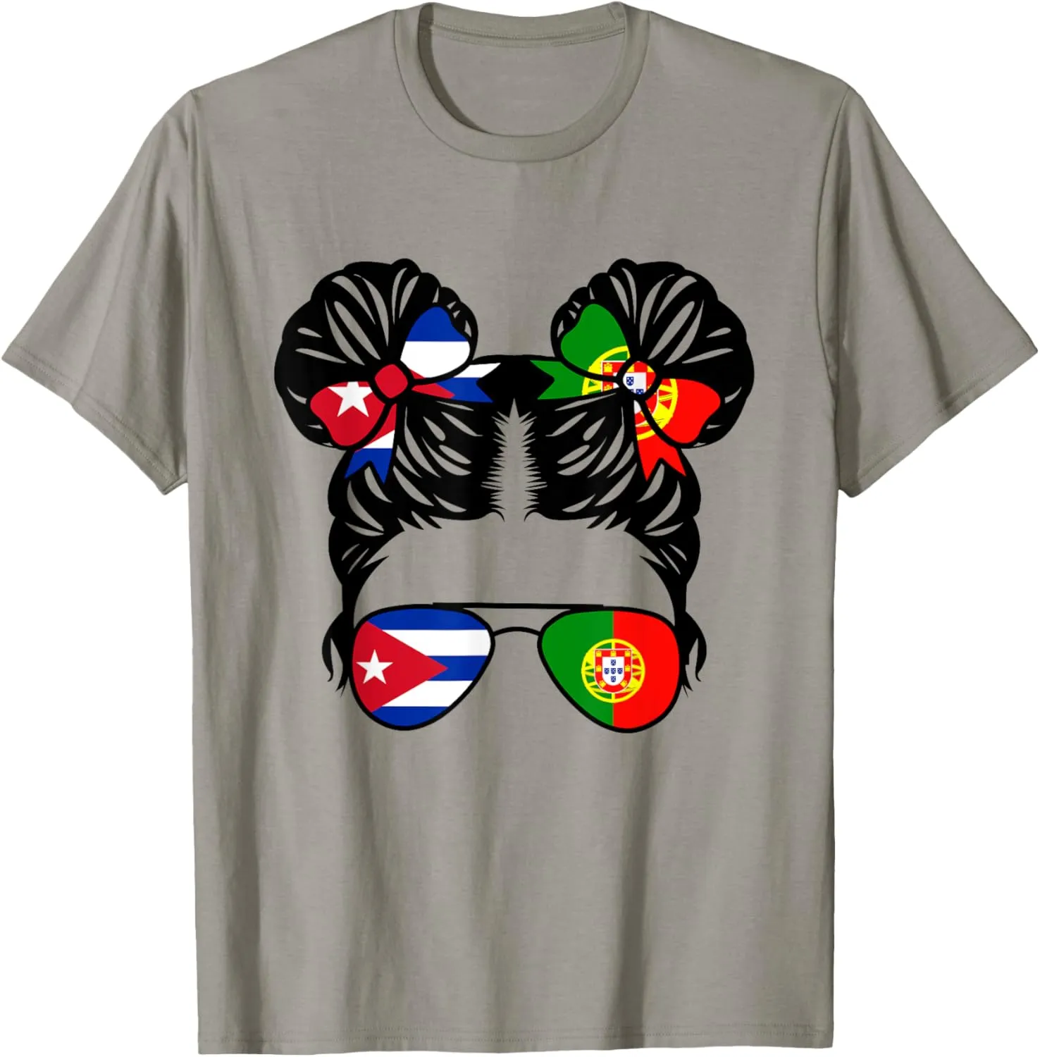 Half Cuban Half Portuguese Girl Cuba Kids Heritage T-Shirt