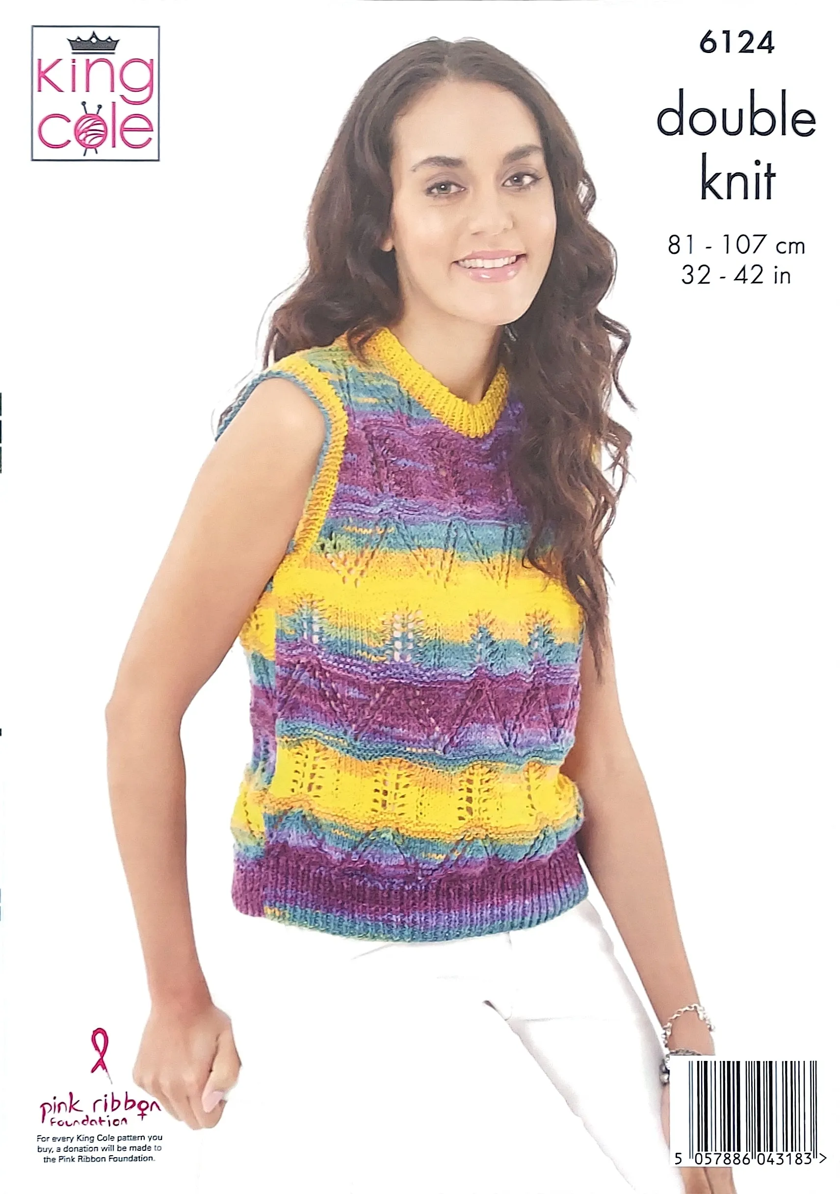 King Cole 6124 Tank Top & Sweater DK Knitting Pattern