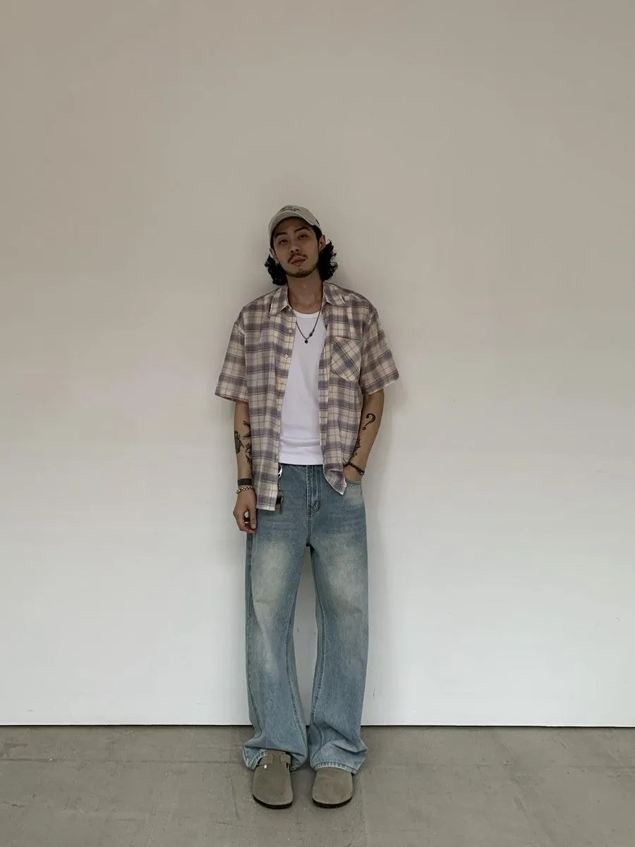 Knot Washed Effect Loose Jeans