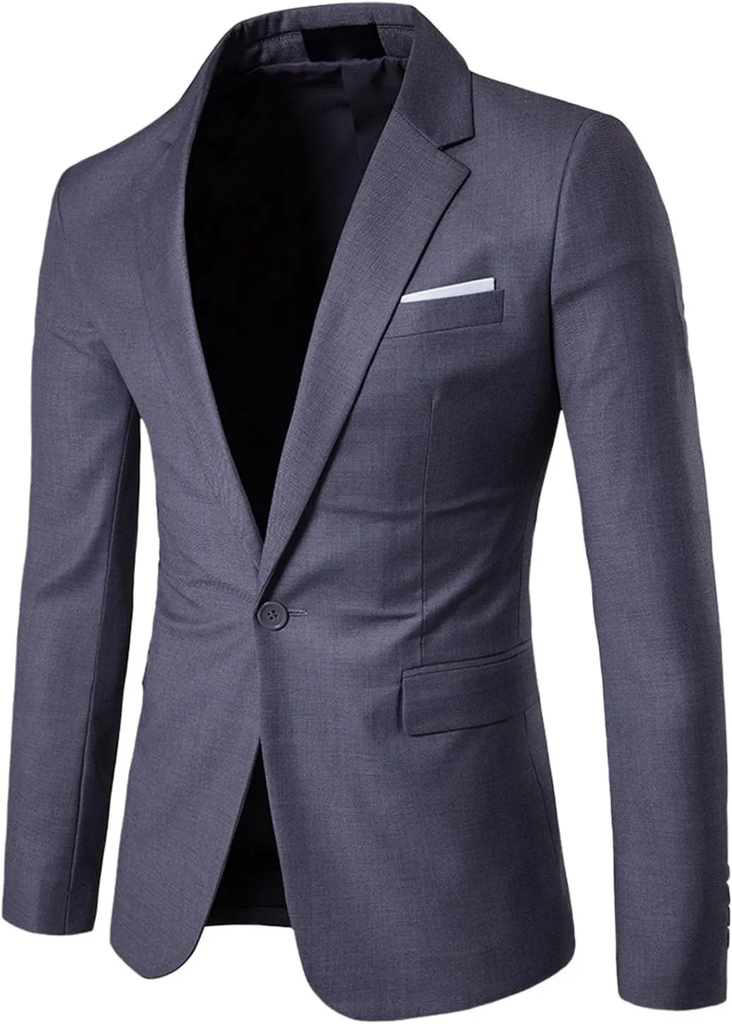 Linen Blazer Men One Button Slim Fit Sport Coat Business Daily Linen Blazer Mens Lightweight Jacket Cowboy Sports