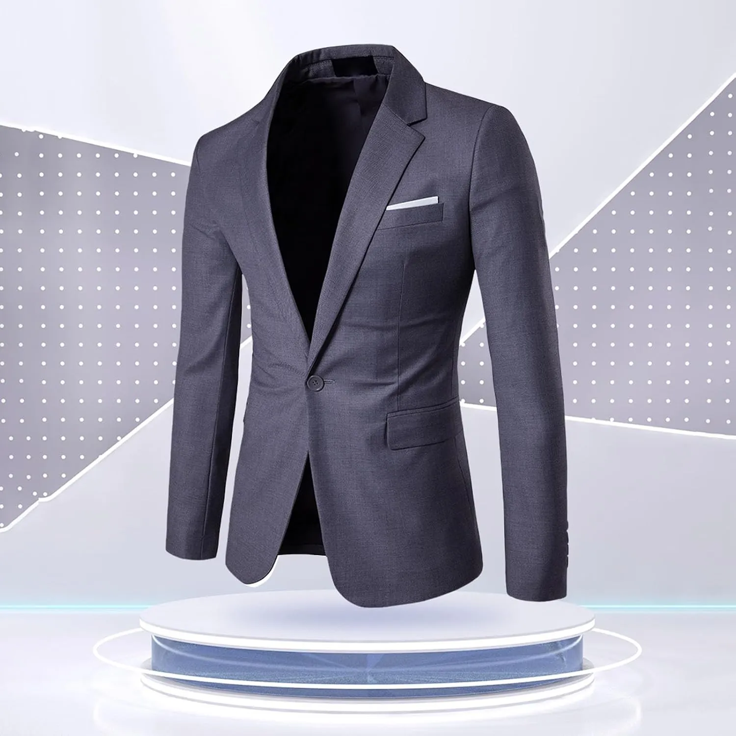 Linen Blazer Men One Button Slim Fit Sport Coat Business Daily Linen Blazer Mens Lightweight Jacket Cowboy Sports