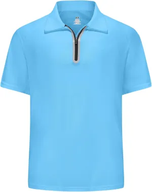 MOHEEN Golf Shirts for Men Lightweight Dry Fit Print Moisture Wicking Performance Short Sleeve Sports Polo Shirt