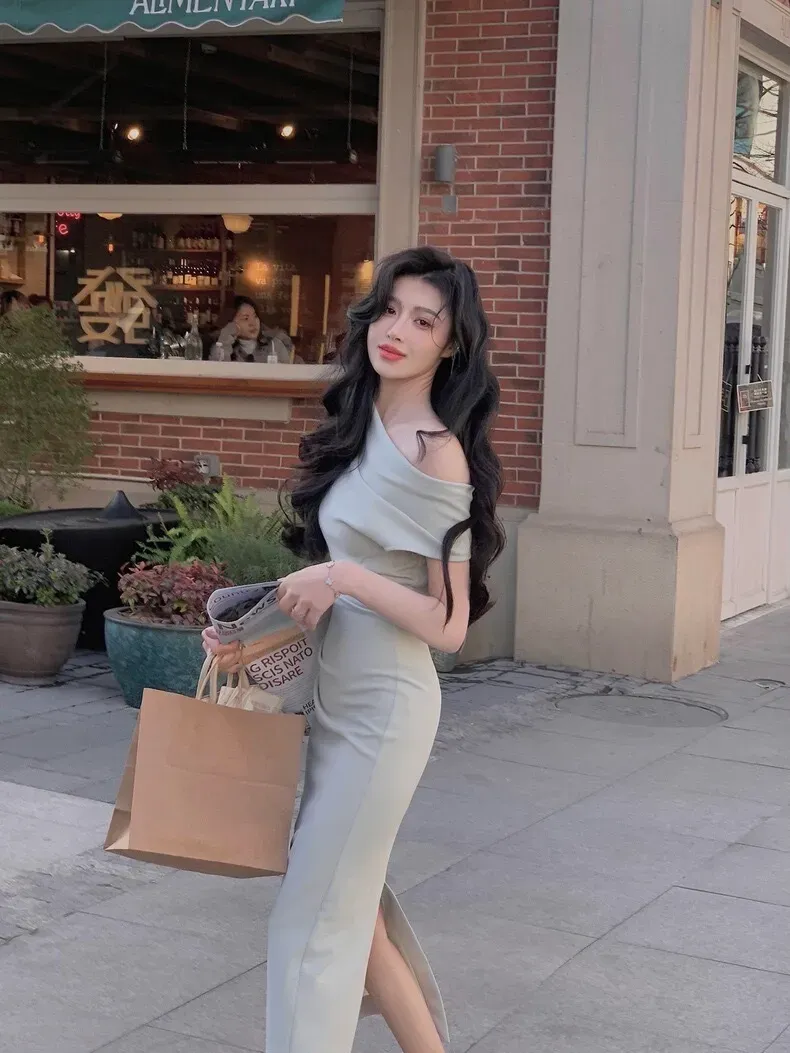New Arrival Elegant Bodycon Sexy Vintage Casual Prom Party Midi Dress      S5420