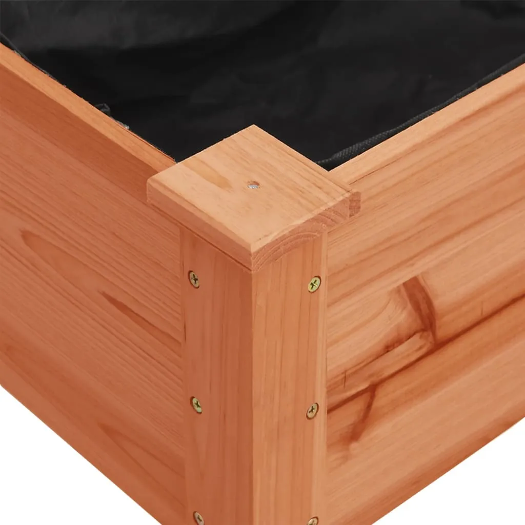 Planter with Liner Brown 203x53x76 cm Solid Wood Fir