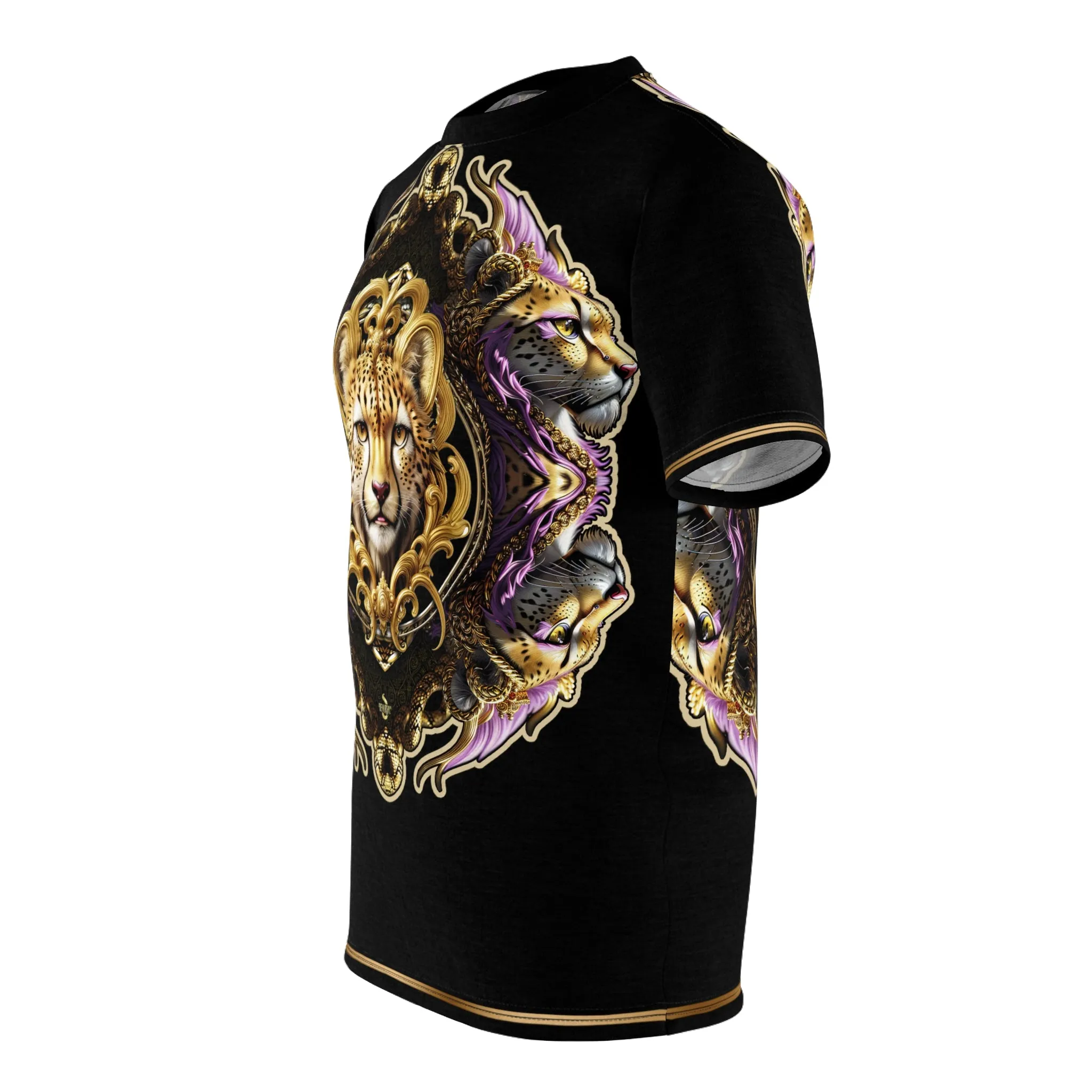 Prince Cheetah T-Shirt Unisex All Over Print Tee Baroque Cheetah Unisex T-Shirt