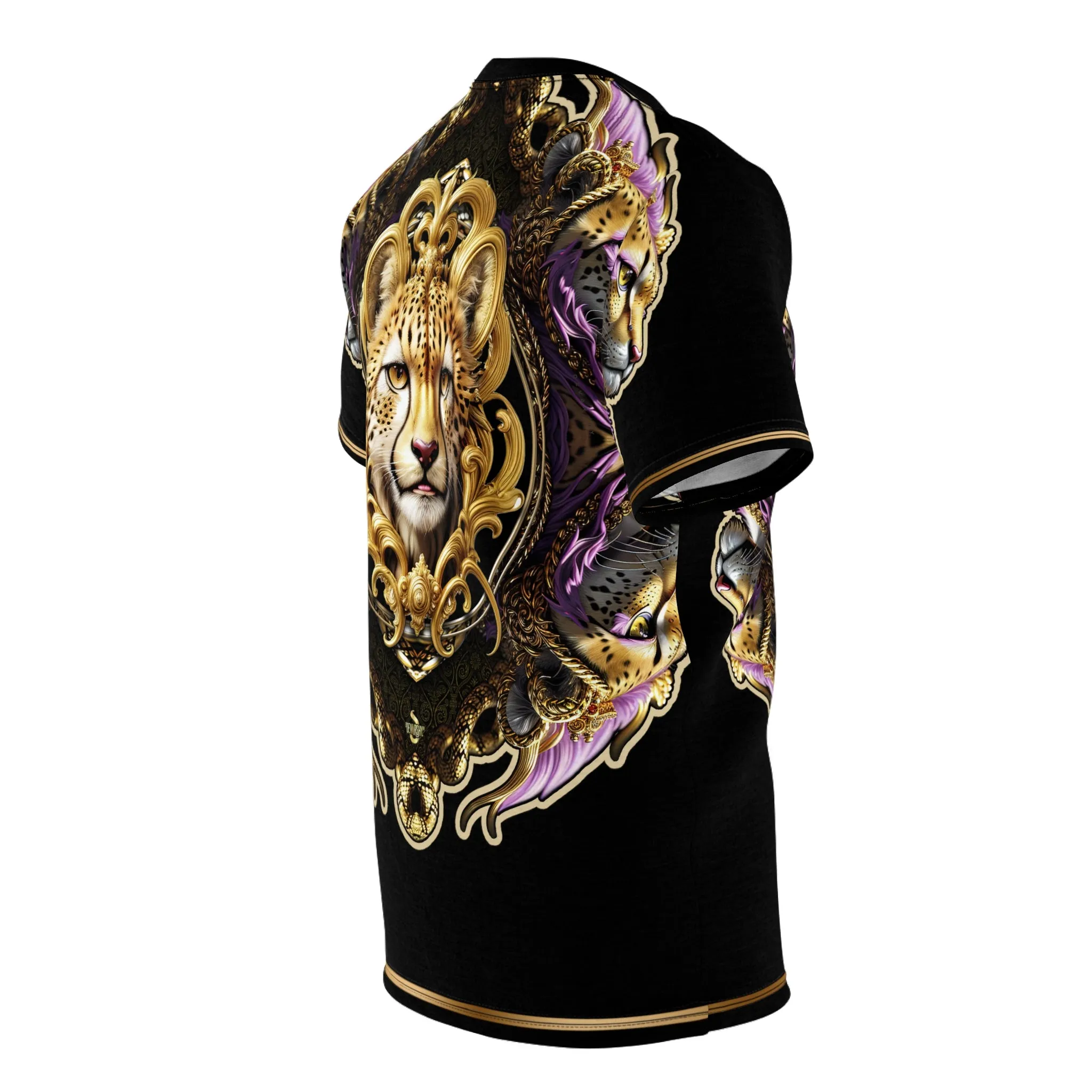 Prince Cheetah T-Shirt Unisex All Over Print Tee Baroque Cheetah Unisex T-Shirt