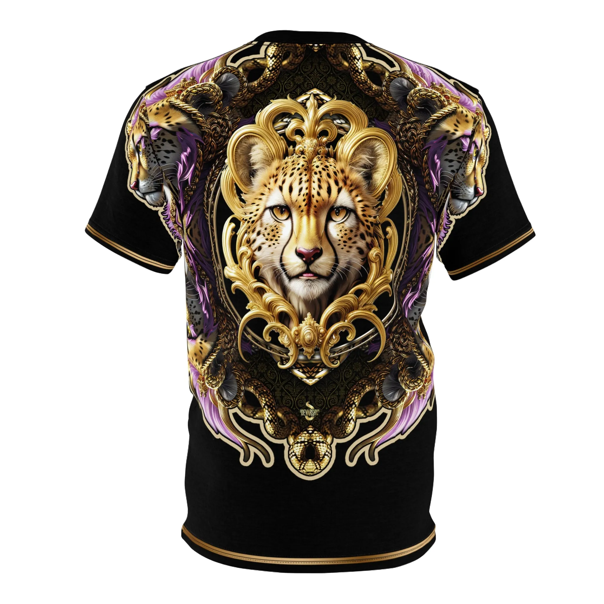 Prince Cheetah T-Shirt Unisex All Over Print Tee Baroque Cheetah Unisex T-Shirt