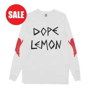 Red Ghost / White Longsleeve T-shirt