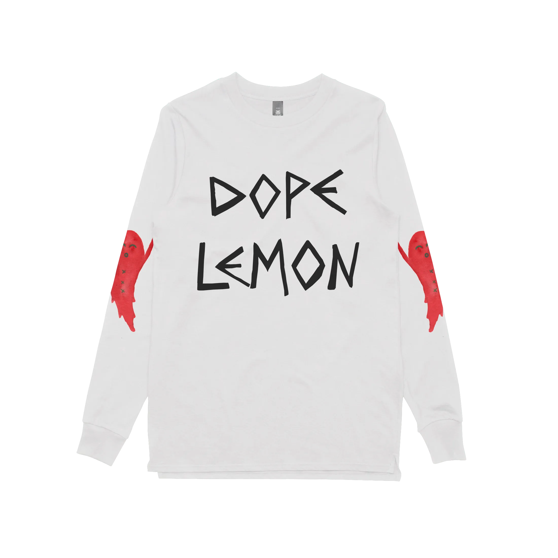 Red Ghost / White Longsleeve T-shirt