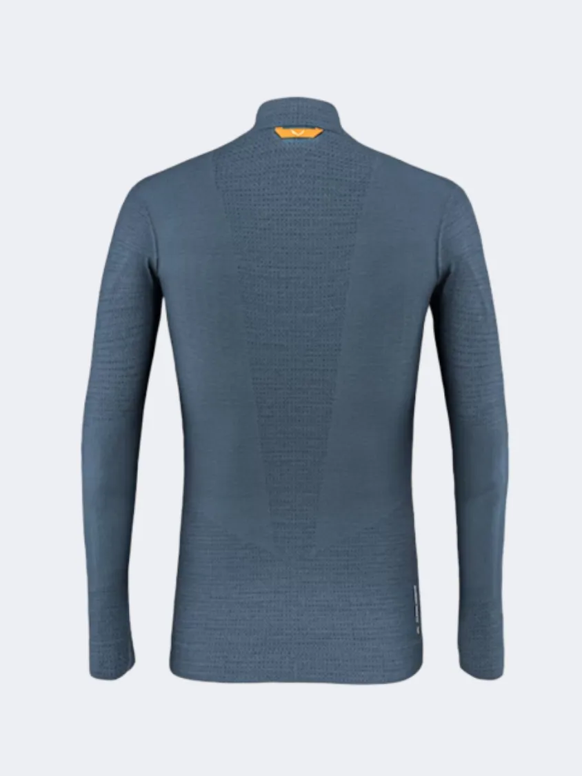 Salewa Zebru Men Hiking Long Sleeve Blue Dark Denim