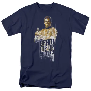 Star Trek Beam Me Up Mens T Shirt Navy