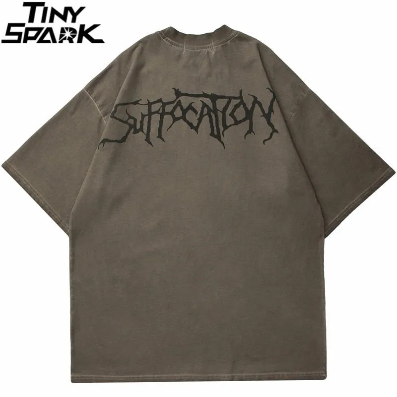 Streetwear Oversize Angel Dark Print T-Shirt