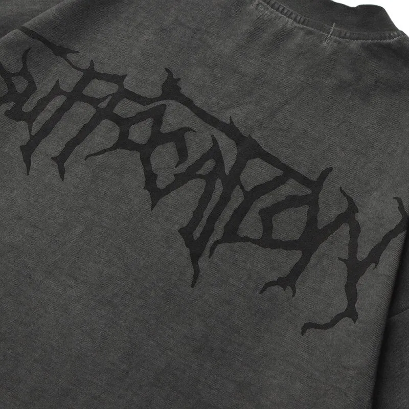 Streetwear Oversize Angel Dark Print T-Shirt