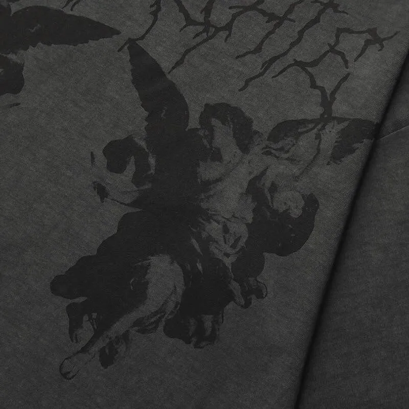 Streetwear Oversize Angel Dark Print T-Shirt