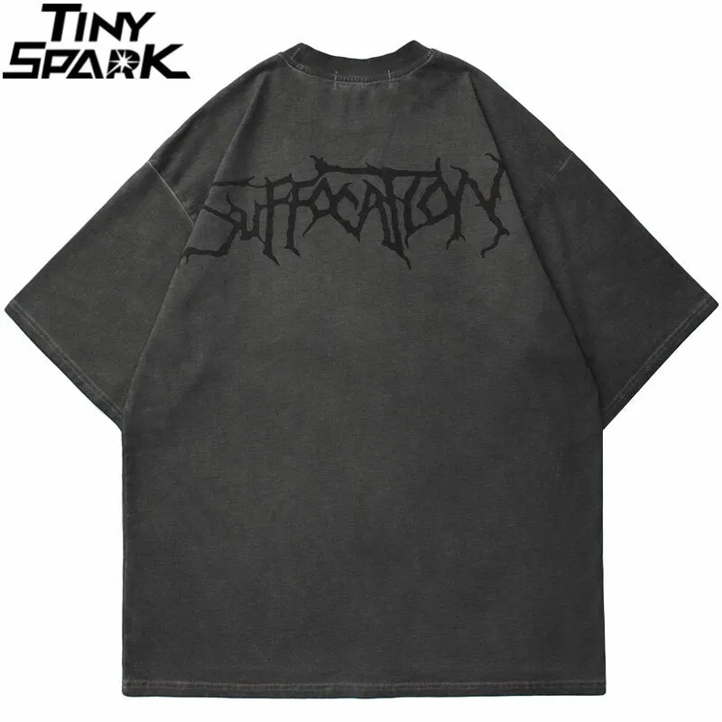 Streetwear Oversize Angel Dark Print T-Shirt