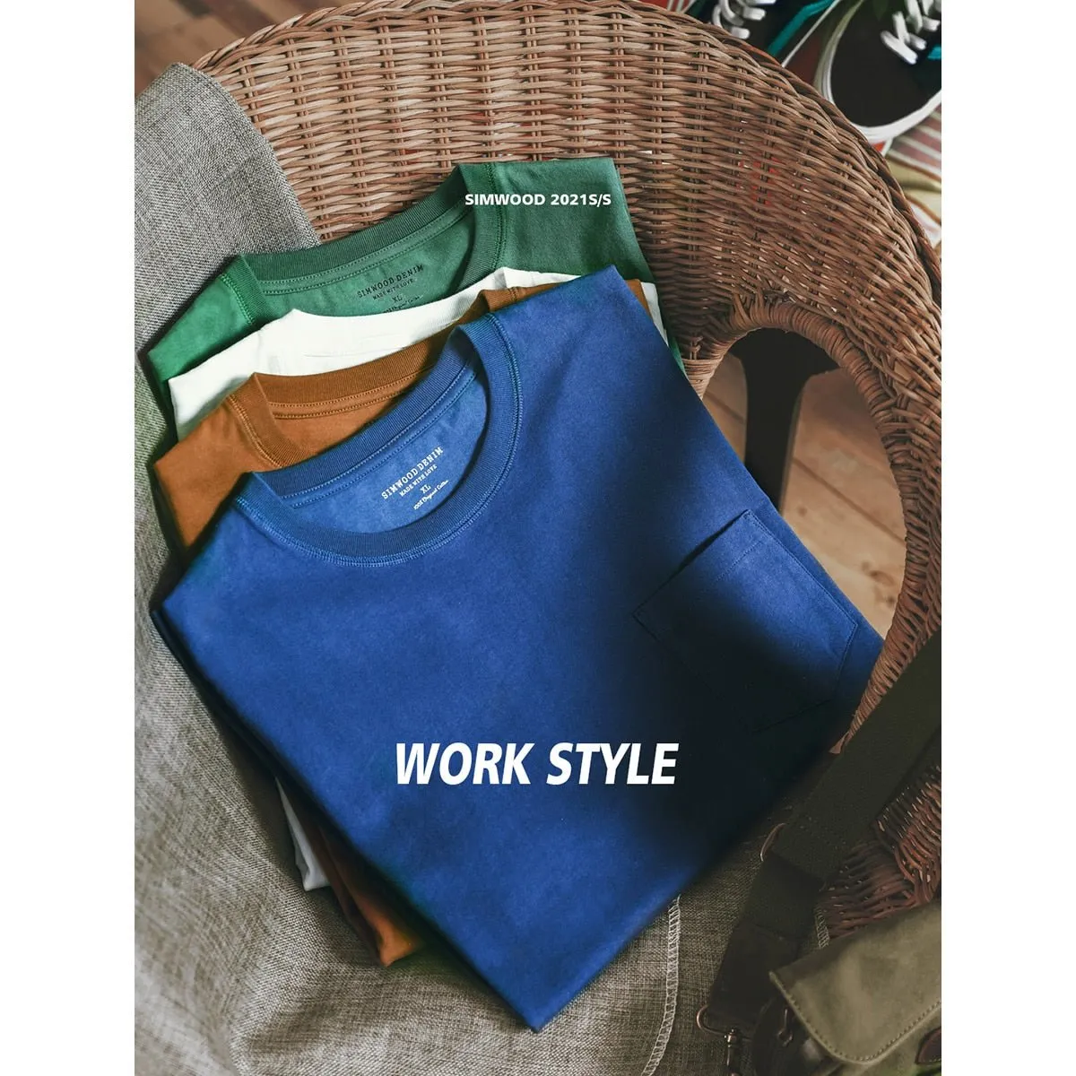 Thick Fabric Men's Solid Color T-shirt