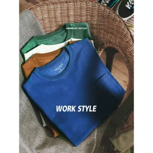 Thick Fabric Men's Solid Color T-shirt