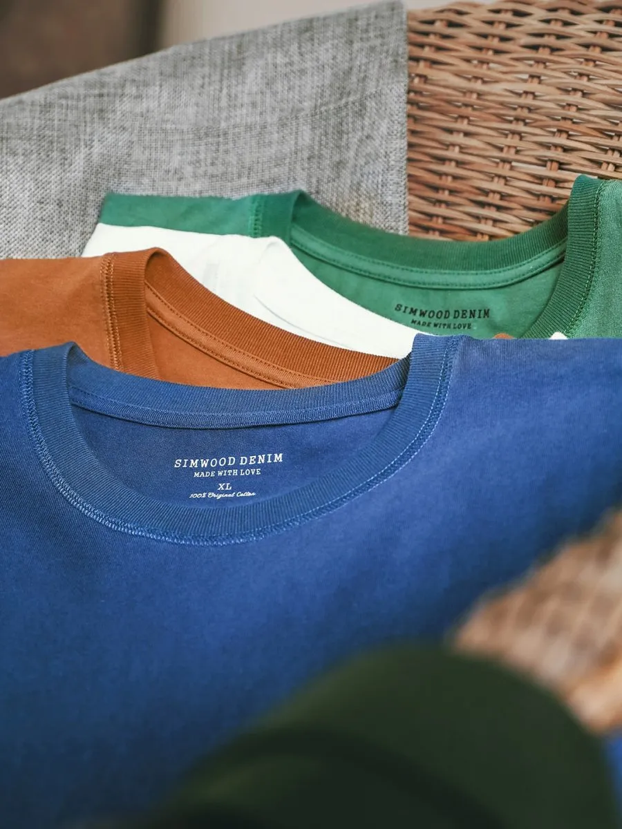 Thick Fabric Men's Solid Color T-shirt