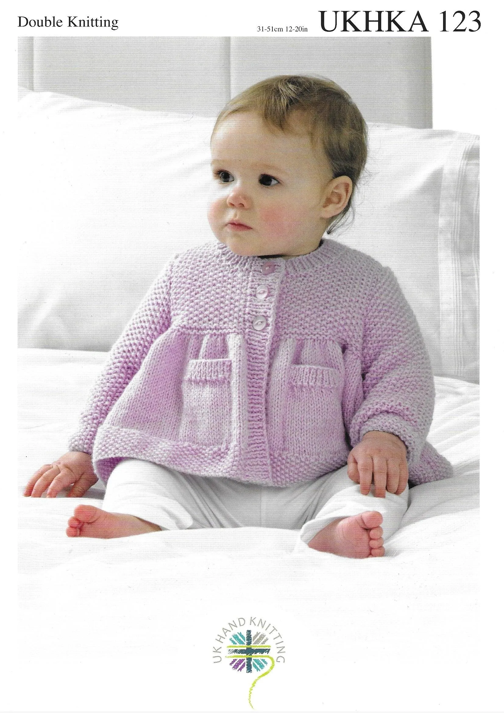 UKHKA 123 Cardigan & Blanket DK Knitting Pattern