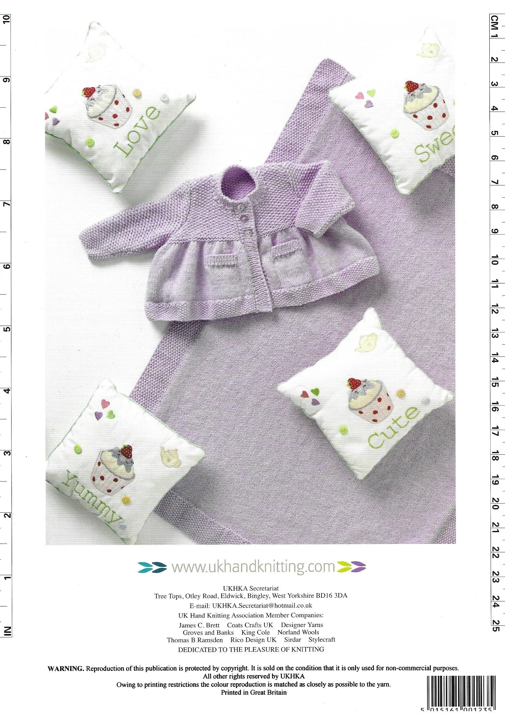 UKHKA 123 Cardigan & Blanket DK Knitting Pattern