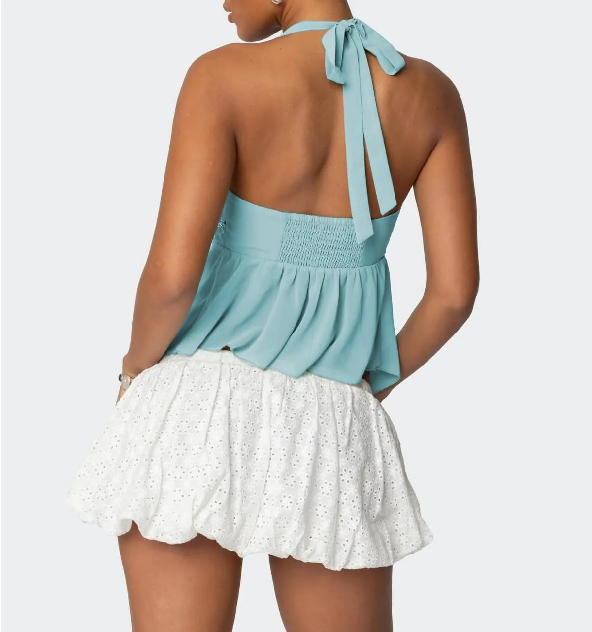 Women Sequin Beaded Halter Cami Top Y2k Glitter Low Cut Sleeveless Sparkly Tank Top Sexy Open Back Going Out Vest