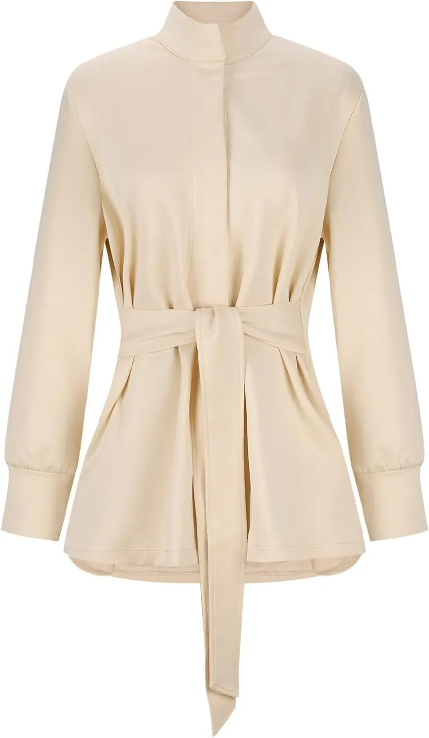 Women's Trench Coat Short Casual Spring Fall Fashion jackets 2024 Classic Lapel Overcoat Outerwear With Belt
